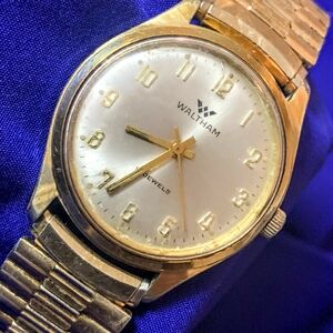 Waltham Gold Tone 17 Jewels Manual Wind Gold Tone Men's Watch